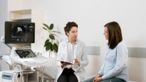 woman at doctor consultation